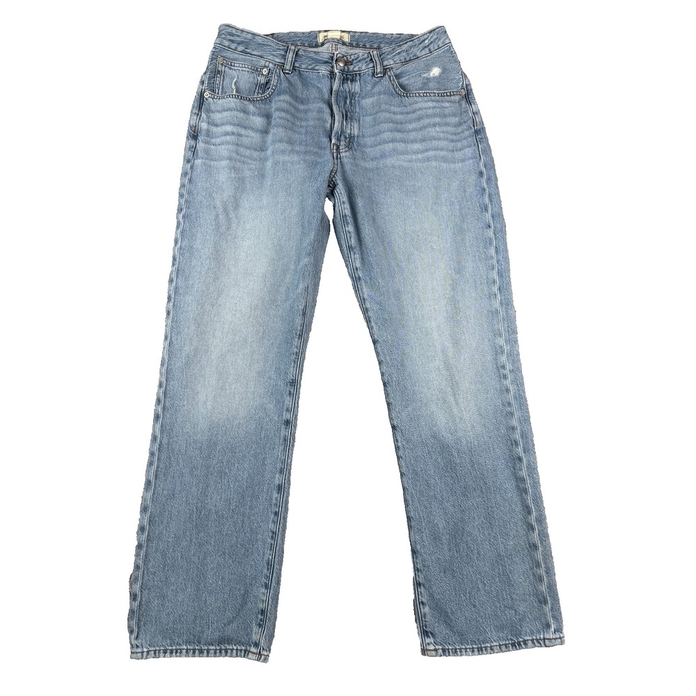 Madewell Women's Jeans Size 28 Blue Curvy Dean Easy Straight Button Fly